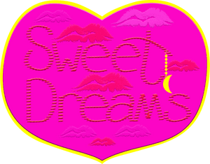 Sweet Dreams Heart Graphic PNG image with transparent background