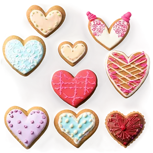 Sweet Valentine's Day Heart Cookies Png 42 PNG Image