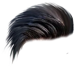 Swept Back Hair Dark Background PNG Image