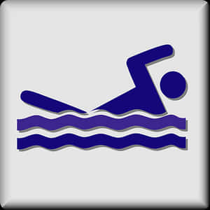 Swimmer Silhouette Icon PNG image with transparent background