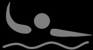 Swimmer Silhouette Icon PNG image with transparent background
