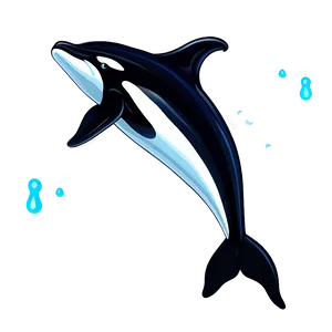 Swimming Orca Whale Graphic Png Csf18 PNG Image