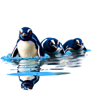 Swimming Penguins PNG 06112024 PNG with transparent background