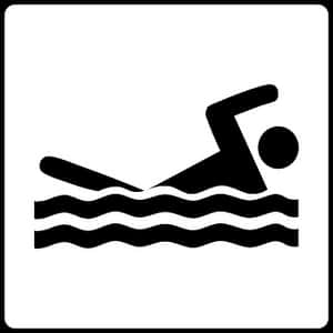 Swimming Pictogram Icon PNG with transparent background