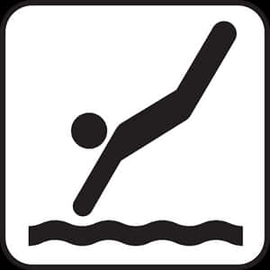 Swimming Pictogram Icon PNG with transparent background