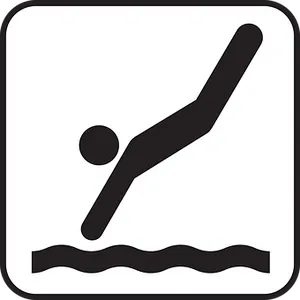 Swimming Pictogram Icon PNG Image