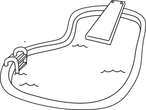 Kids Swimming Pool Png Black And White - Swimming Pool Black And White Clipart, Transparent Png PNG image with transparent background