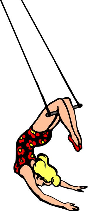 Clip Art Circus Performer Clipart - Trapeze Artist Circus Clipart, HD Png Download PNG image with transparent background