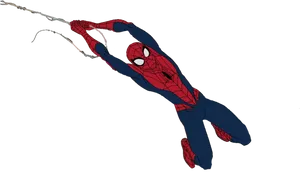 Swinging Spiderman Animated PNG Image