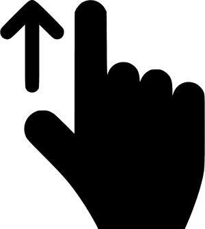 Swipe Up Gesture Icon PNG image with transparent background