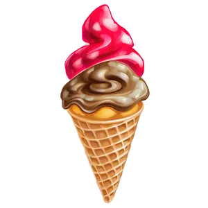 Swirl Waffle Cone Png Rfs PNG Image