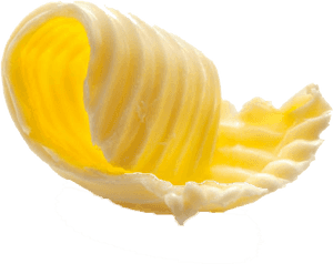 Swirled Butter Curl PNG image with transparent background