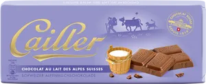 Swiss Cailler Milk Chocolate Packaging PNG Image