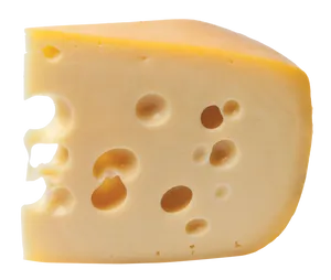 Swiss Cheese Wedge Transparent Background PNG Image