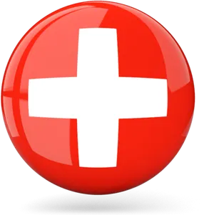 Swiss_ Flag_ Button PNG Image