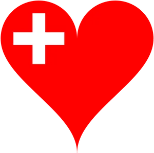 Swiss Heart Graphic PNG Image