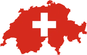 Switzerland Map Flag PNG Image