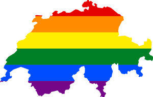 Lgbt Flag Map Of Switzerland - Switzerland Flag Map, HD Png Download PNG image with transparent background