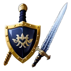 Sword And Shield Silhouette Png Tjw24 PNG Image