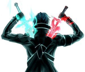 Sword Art Png Photos - Dual Wielding Kirito Sao, Transparent Png PNG image with transparent background
