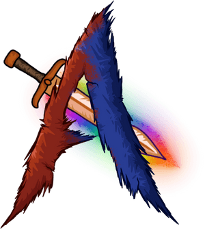 Swordand Feathers Art PNG image with transparent background