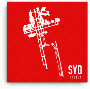 Sydney Syd Airport Runway Canvas - Cross, HD Png Download PNG image with transparent background