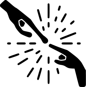Symbolic Friendship Hands Sparkle.png PNG image with transparent background