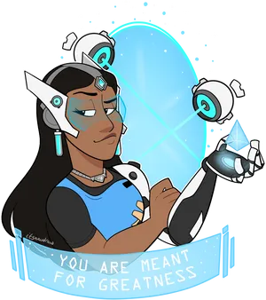 Symmetra Greatness Manifested PNG Image