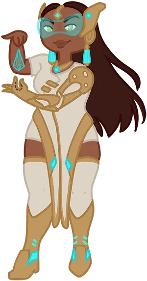 Symmetra Overwatch Character Illustration PNG Image