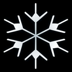 Symmetrical Snowflake Graphic PNG image with transparent background