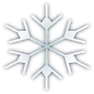 Symmetrical Snowflake Graphic PNG Image