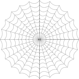 Symmetrical Spider Web Illustration PNG Image