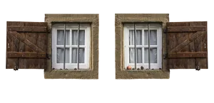 Symmetrical Traditional Windows PNG Image