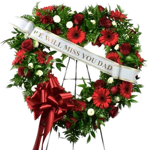 Sympathy Floral Wreath Tribute Dad PNG Image