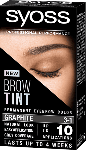 Syoss Brow Tint Graphite Eyebrow Color Product Packaging PNG