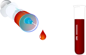 Syringeand Blood Sample PNG Image