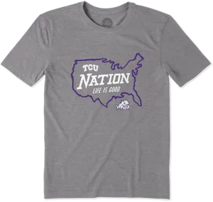 T C U Nation Texas Outline Tshirt PNG Image