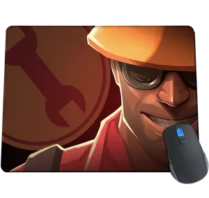 T F2 Engineer Mousepad PNG Image