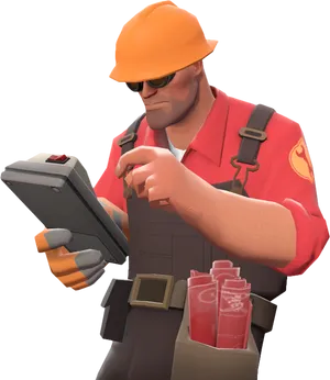 T F2 Engineerwith P D A PNG Image