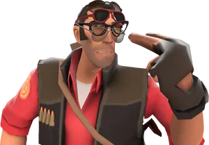 T F2_ Sniper_ Salute_ Render.png PNG Image