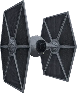 T I E Fighter Spacecraft Model PNG Image
