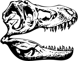 T Rex Skull Silhouette PNG Image