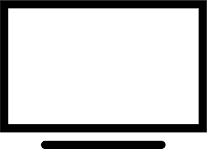 Tv Icon, Rectangular Thick Line, Sharp On All Four - Tv Icon, HD Png Download PNG