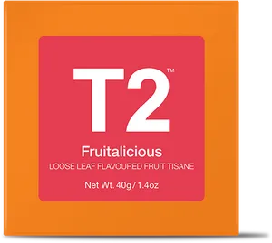 T2 Fruitalicious Loose Leaf Tea Packaging PNG Image