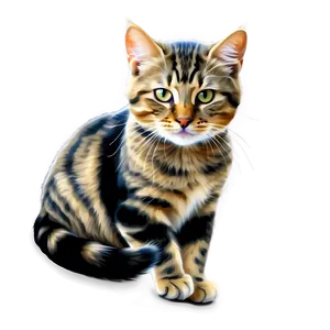 Tabby Cat Clipart Vector Png Dde PNG Image