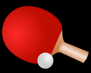Table Tennis Paddleand Ball PNG image with transparent background