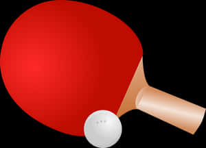 Table Tennis Paddleand Ball PNG image with transparent background