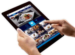 Tablet Digital Menu Selection PNG image with transparent background