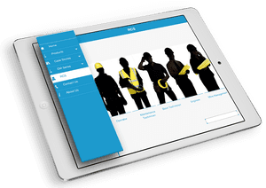Tablet Displaying Workforce Management PNG with transparent background