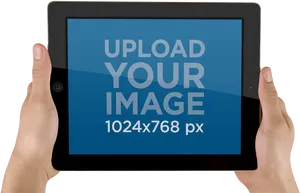 Tablet Image Placeholder Upload Prompt PNG Image